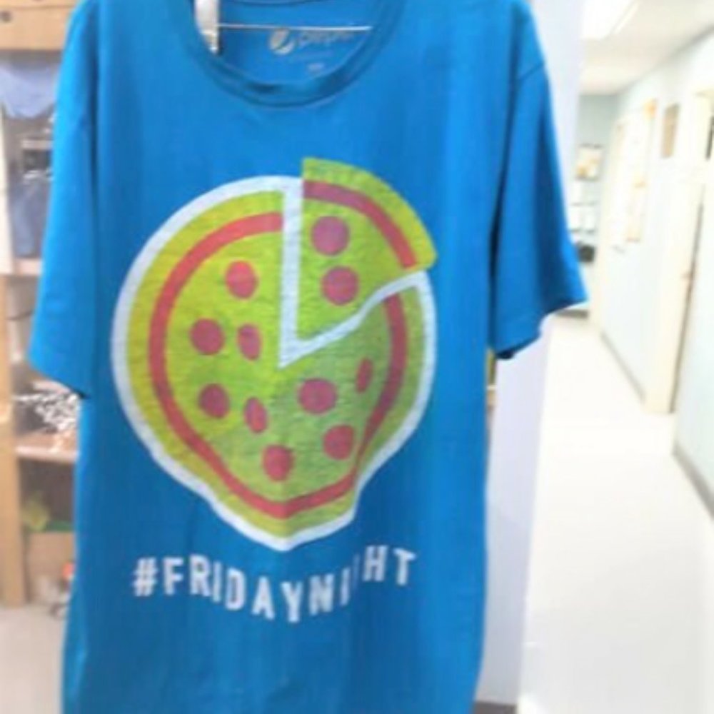 PEPSI Night Shirt FRIDAY NIGHT T-Shirt Pizza Size M Sleepwear Night Gown